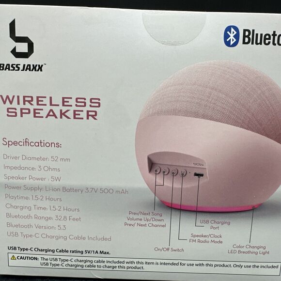 Bluetooth wireless speaker and clock with LED Radio Mode And Usb Charging {LA} - Picture 10 of 16